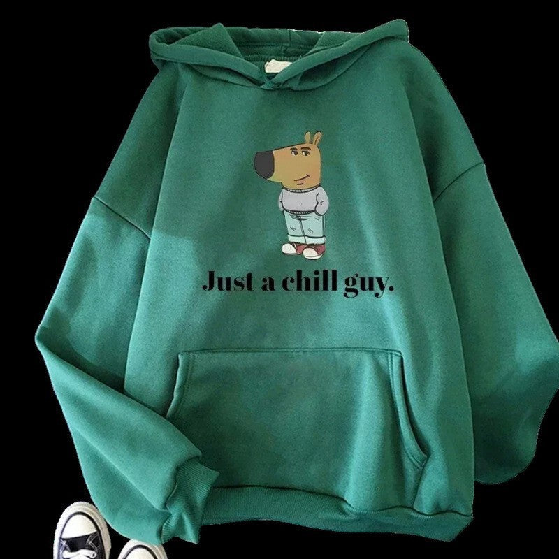 I'm Just A Chill Guy Funny Dog Cartoon Hoodie