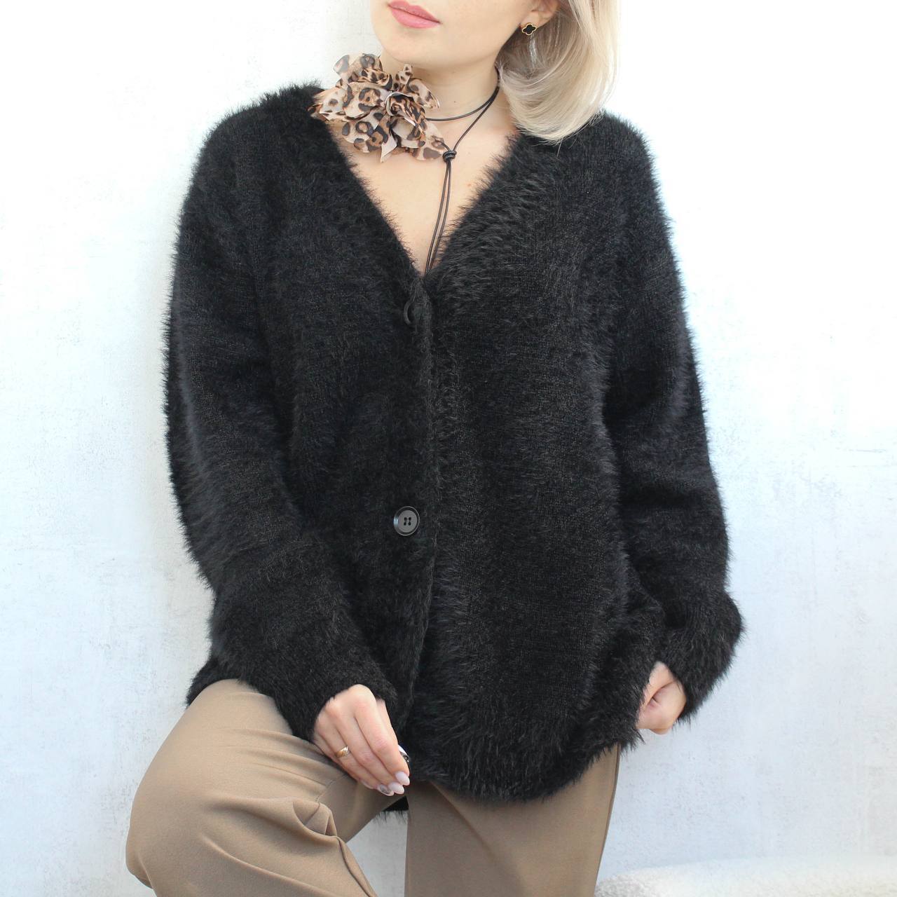Ladies' Loose Knit Cardigan Sweater Coat Casual Oversized Long Sleeve Pullover