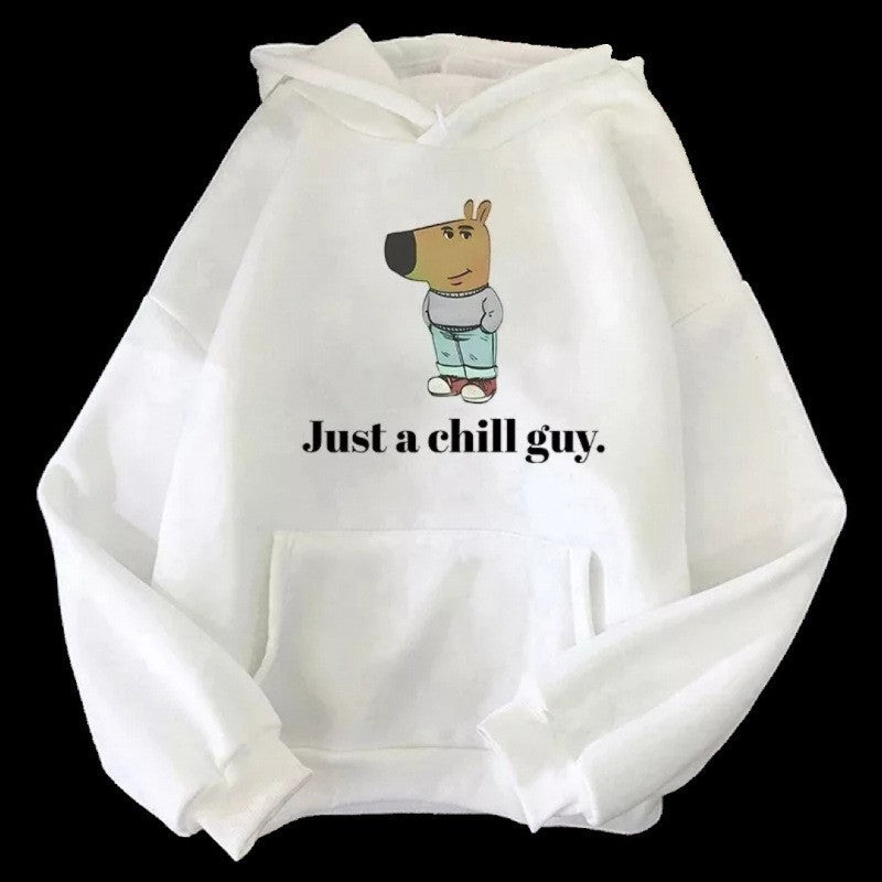 I'm Just A Chill Guy Funny Dog Cartoon Hoodie