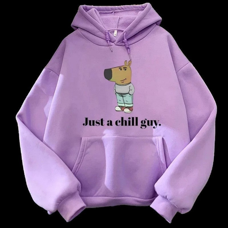 I'm Just A Chill Guy Funny Dog Cartoon Hoodie
