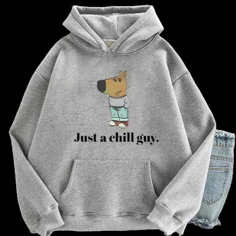 I'm Just A Chill Guy Funny Dog Cartoon Hoodie