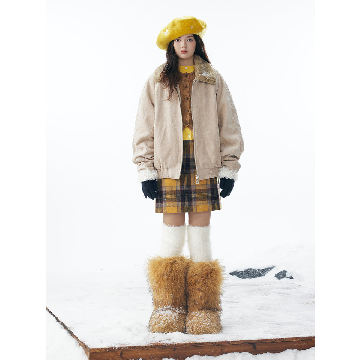 Suede warm cotton clothing